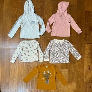 Toddler Girls OshKosh B’Gosh Long Sleeve T-shirts - 4T - 5 included! Mustard